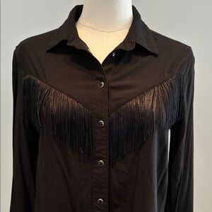 Levi's Black Fringe Blouse